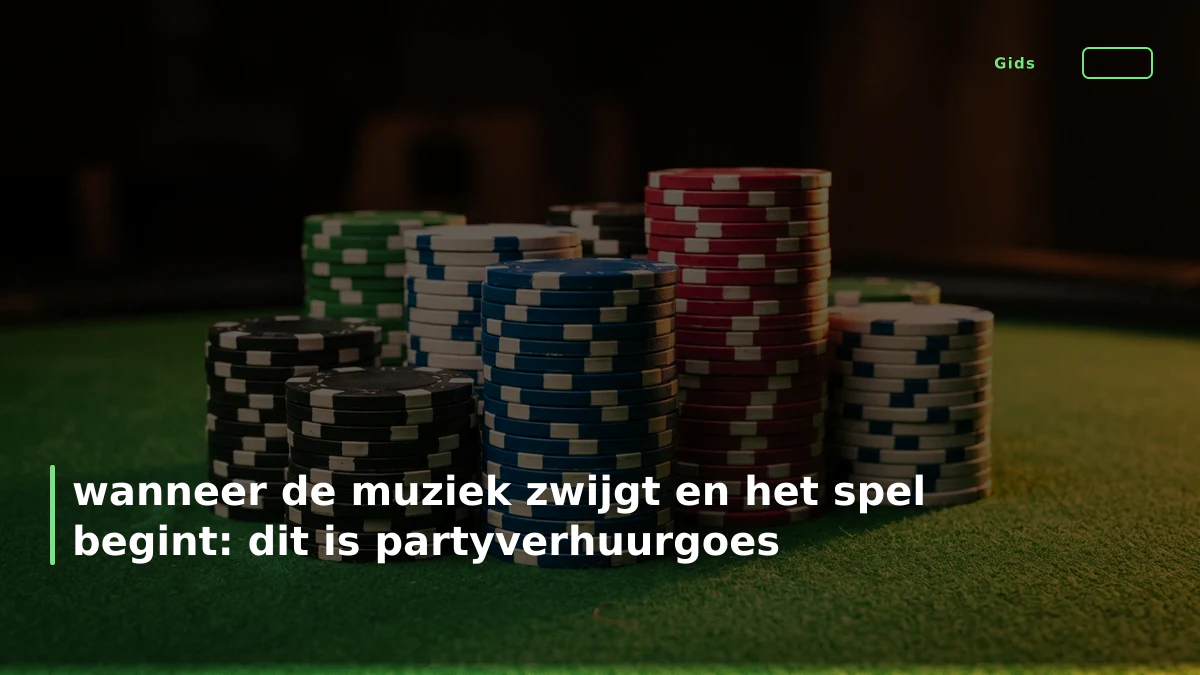 wanneer de muziek zwijgt en het spel begint: dit is partyverhuurgoes