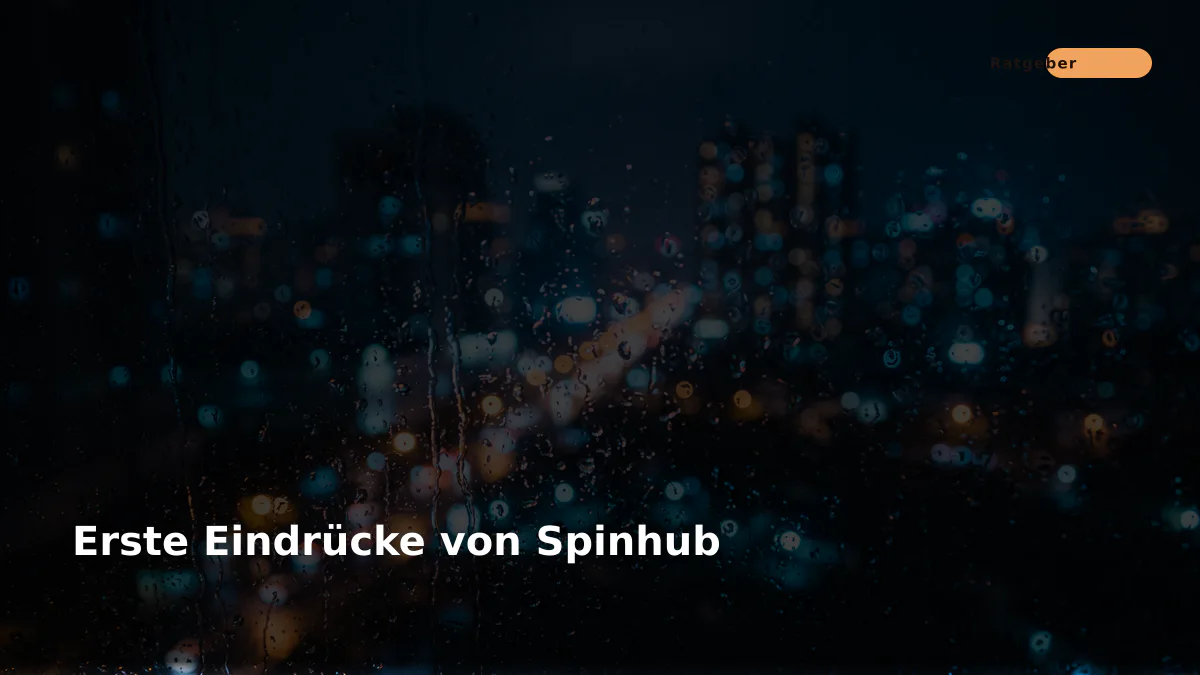 Erste Eindrücke von Spinhub