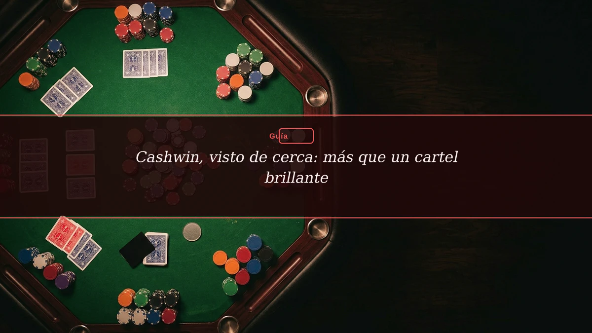 Cashwin, visto de cerca: más que un cartel brillante