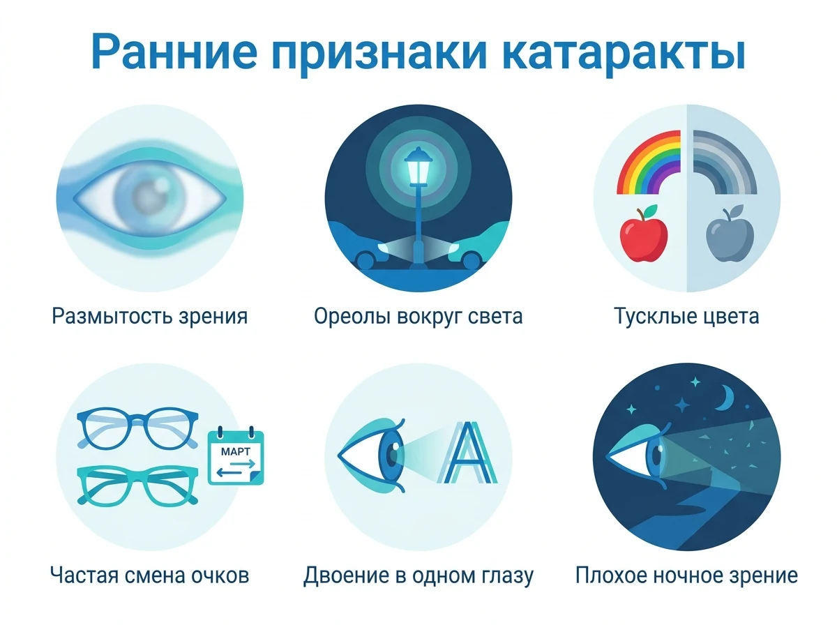 Шесть ранних признаков катаракты