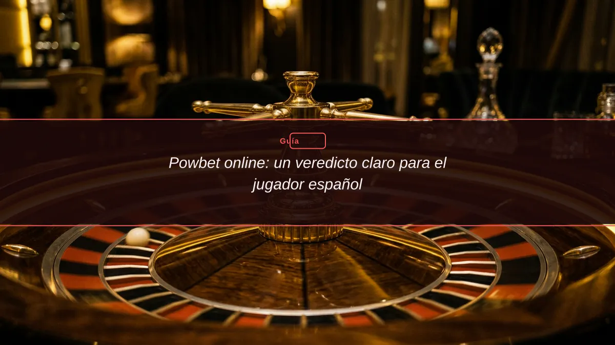 Powbet online: un veredicto claro para el jugador español
