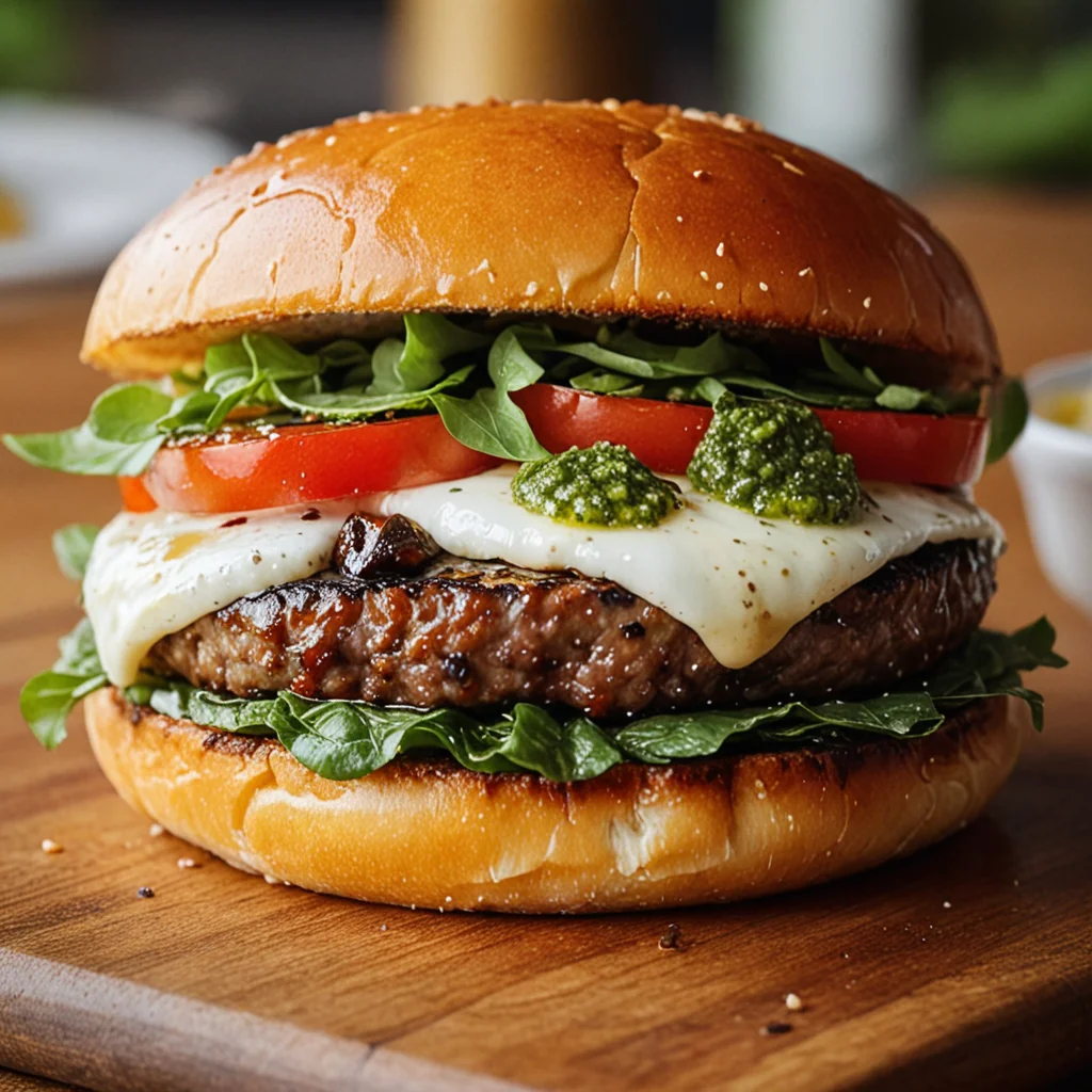 Garlic Pesto Caprese Burger: A Flavorful Twist Awaiteth!