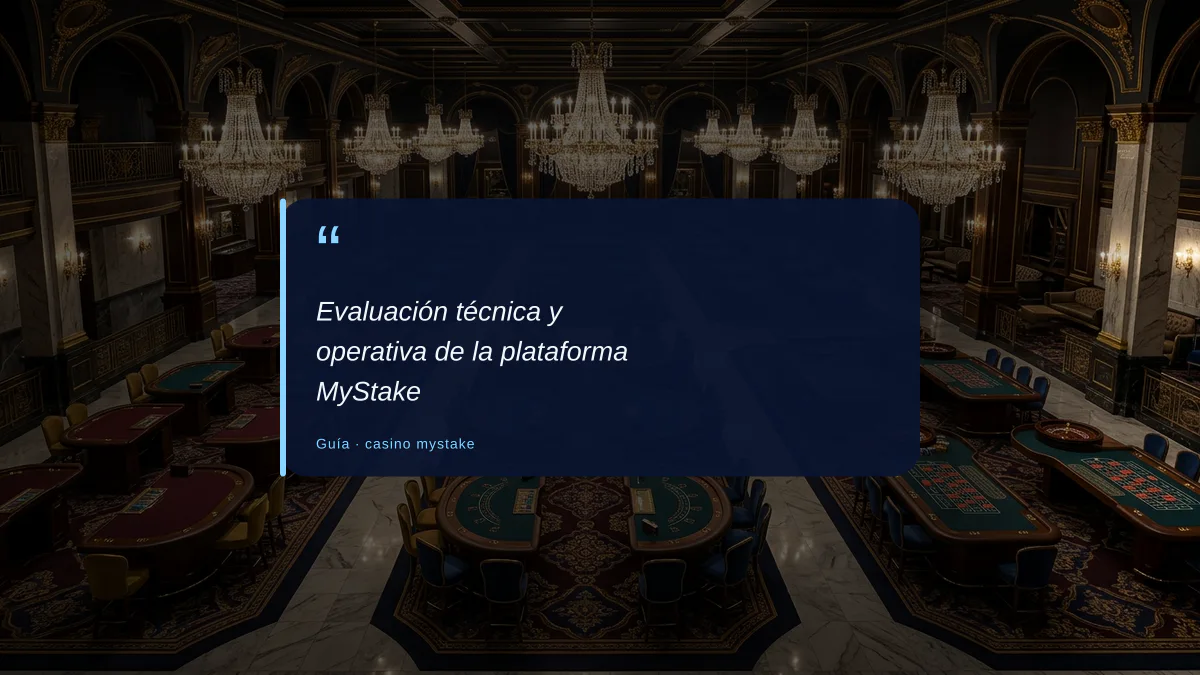 Evaluación técnica y operativa de la plataforma MyStake