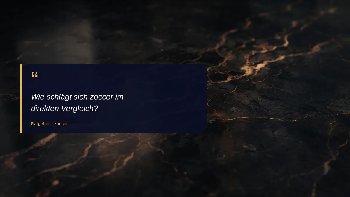 Wie schlägt sich zoccer im direkten Vergleich?