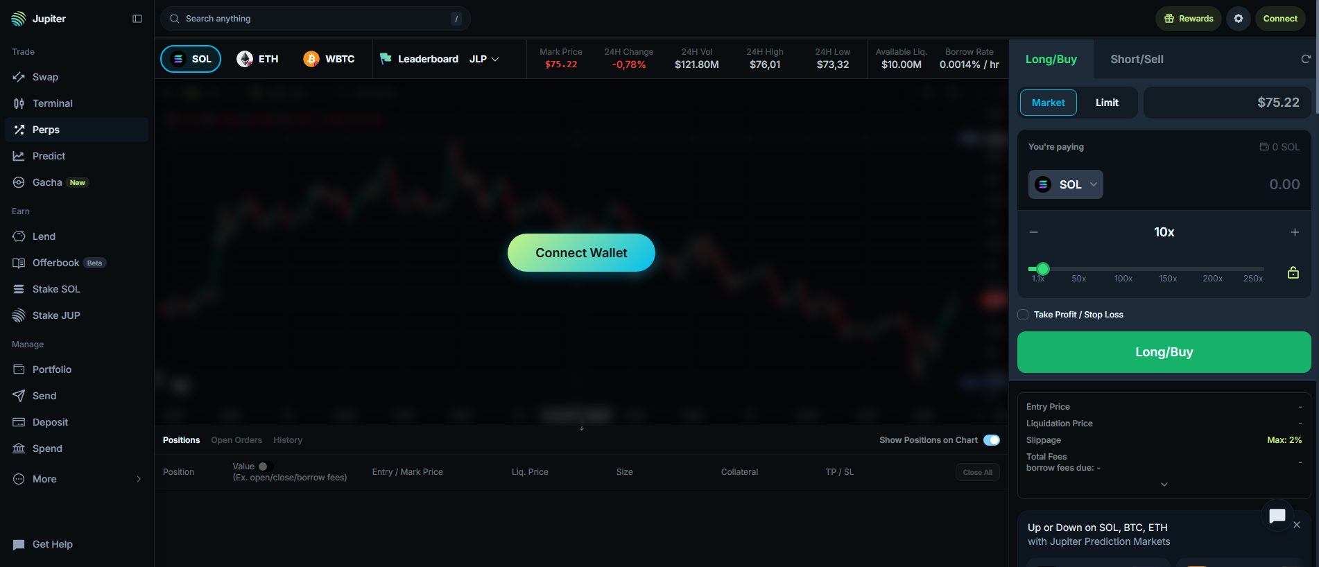 Forensic screenshot of jupiter-perp.pro showing the phishing page layout