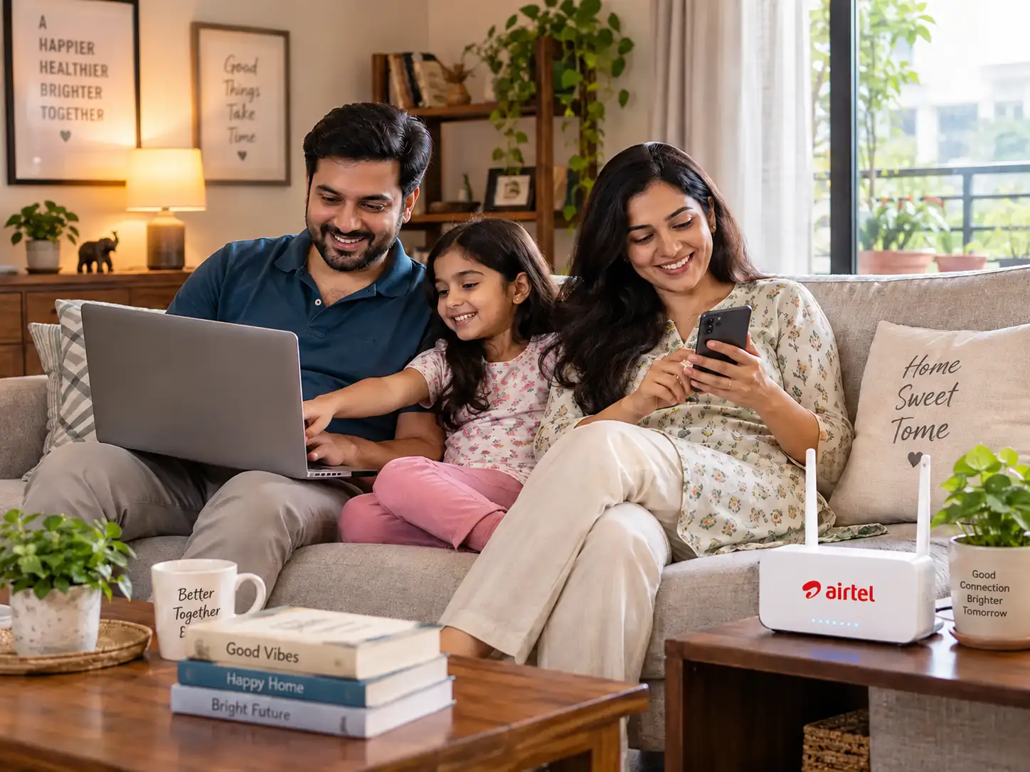 Family using home WiFi