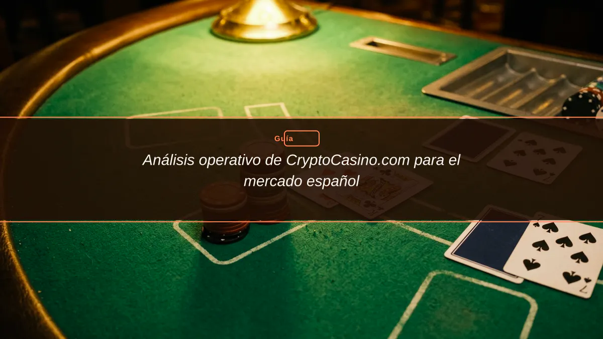 Análisis operativo de CryptoCasino.com para el mercado español