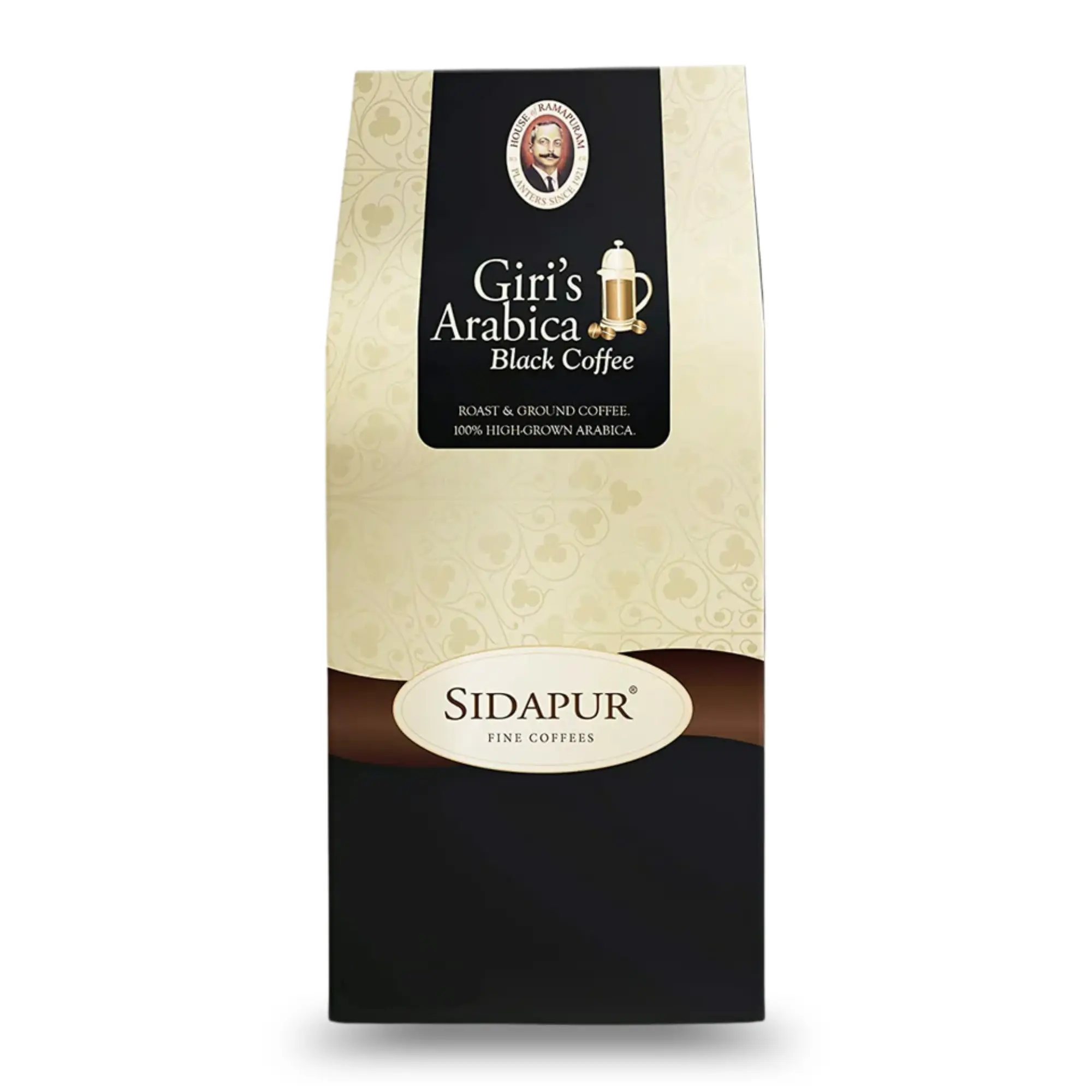 Sidapur Giri's Arabica Black Coffee Premium Roast and Ground Coffee Medium Roast 500g