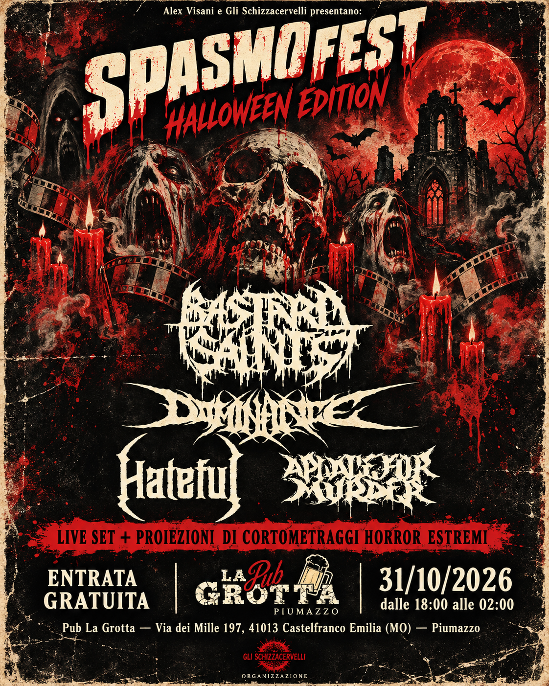 SPASMO FEST – Halloween 2026: Horror Cinema and Death Metal in Piumazzo cover image