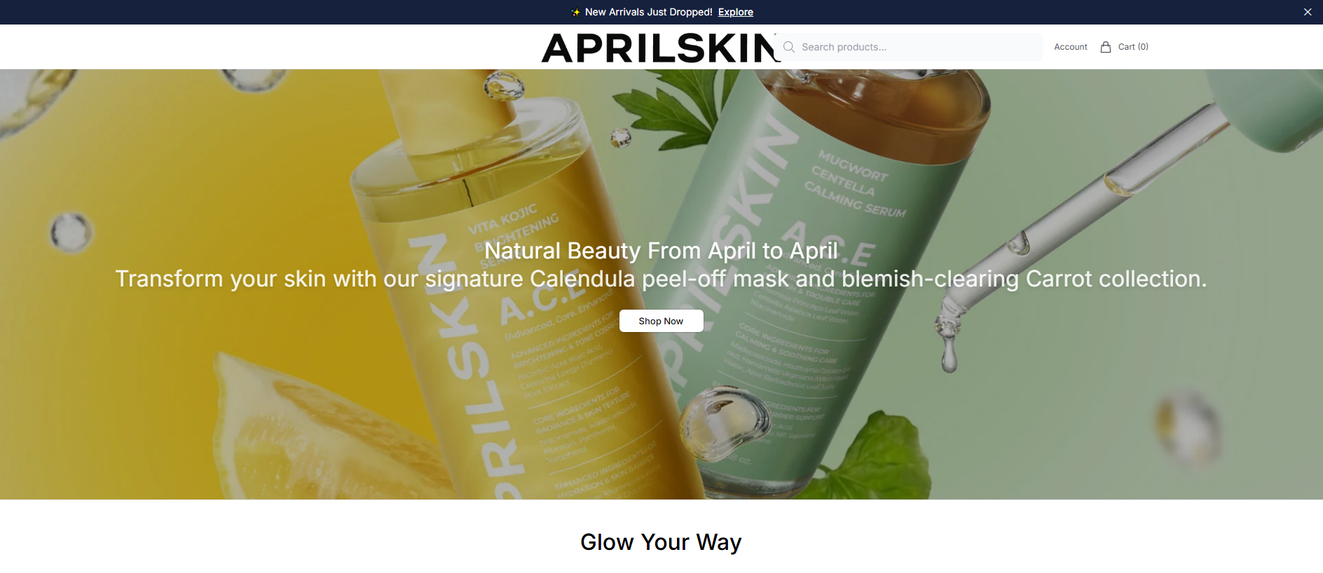 Stored capture of aprilbeautyboutique.shop