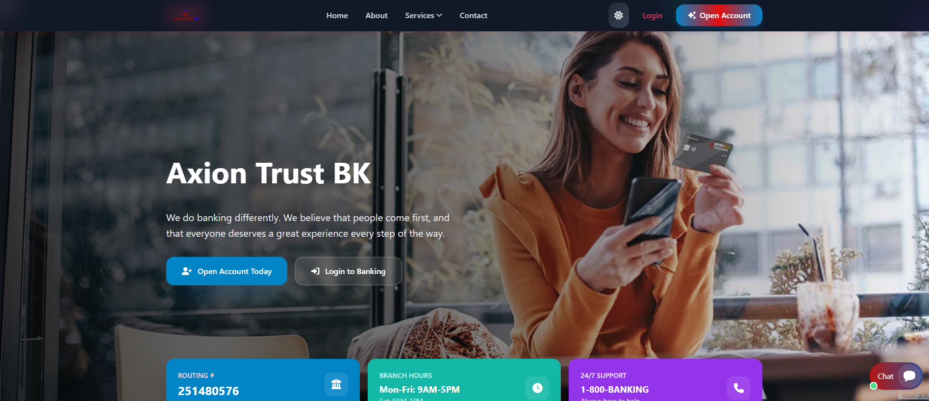 Screenshot of axiontrustbk.com