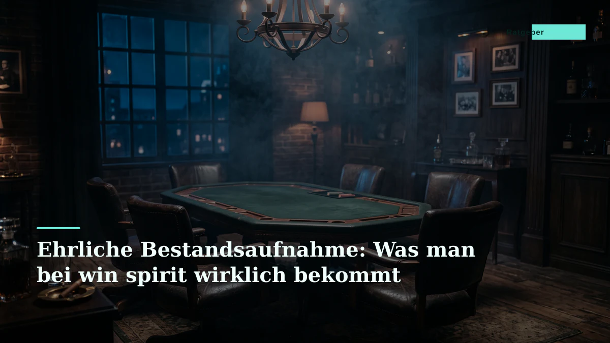 Ehrliche Bestandsaufnahme: Was man bei win spirit wirklich bekommt