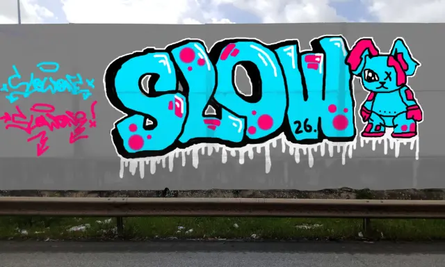 Graffiti artwork by SLOW0NE