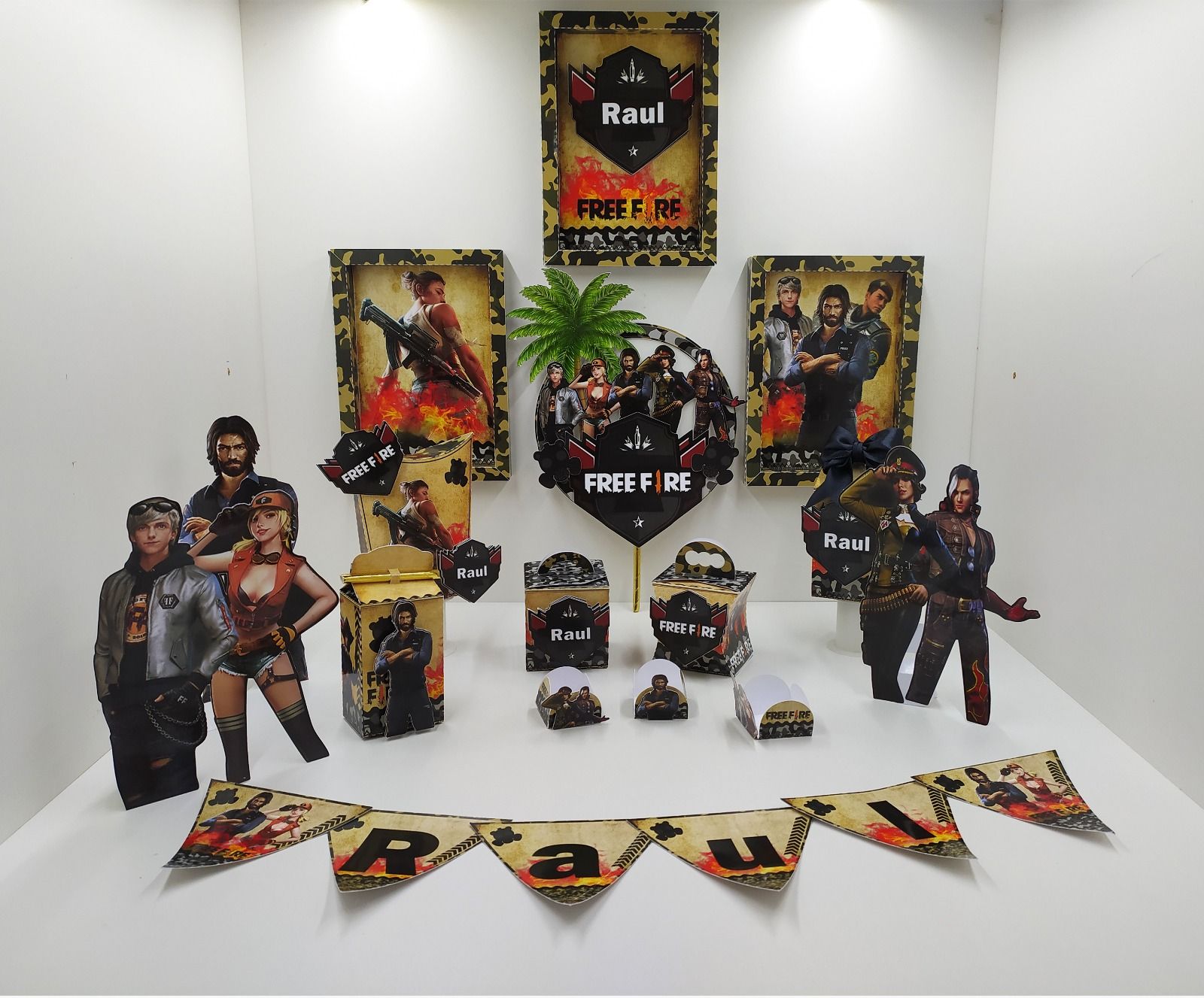 Kit Festa em Casa "Só um Bolinho" - Free Fire