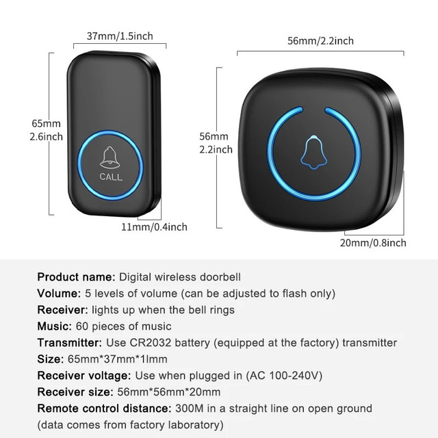 Wireless Door Chime Receiver