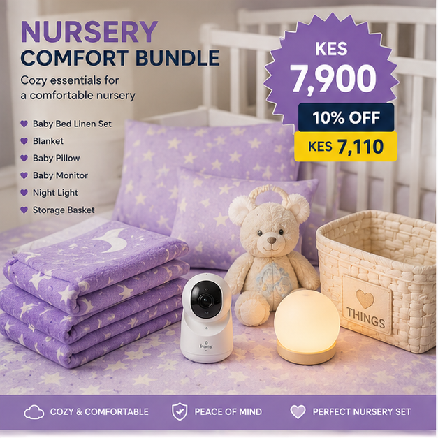 Nursery Comfort Bundle — KES 7,900, coupon price KES 7,110