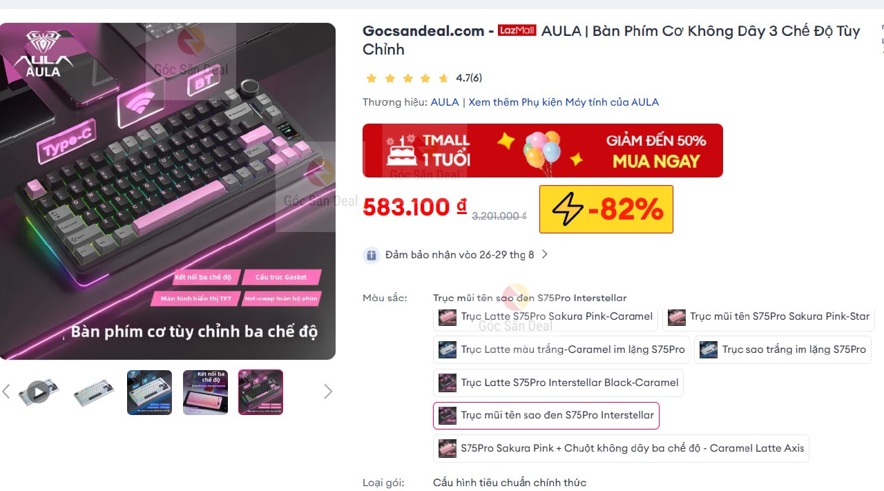 AULA | Bàn Phím Cơ Không Dây 3 Chế Độ Tùy Chỉnh