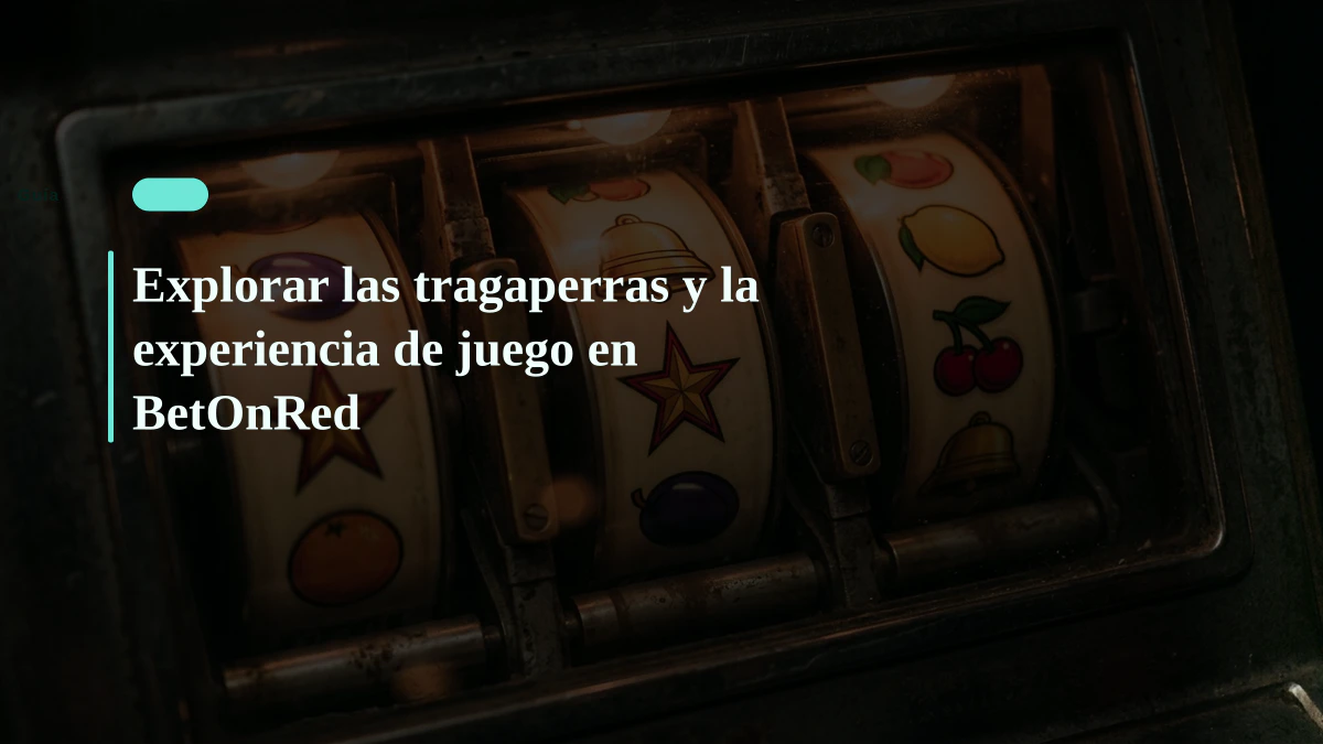 Explorar las tragaperras y la experiencia de juego en BetOnRed