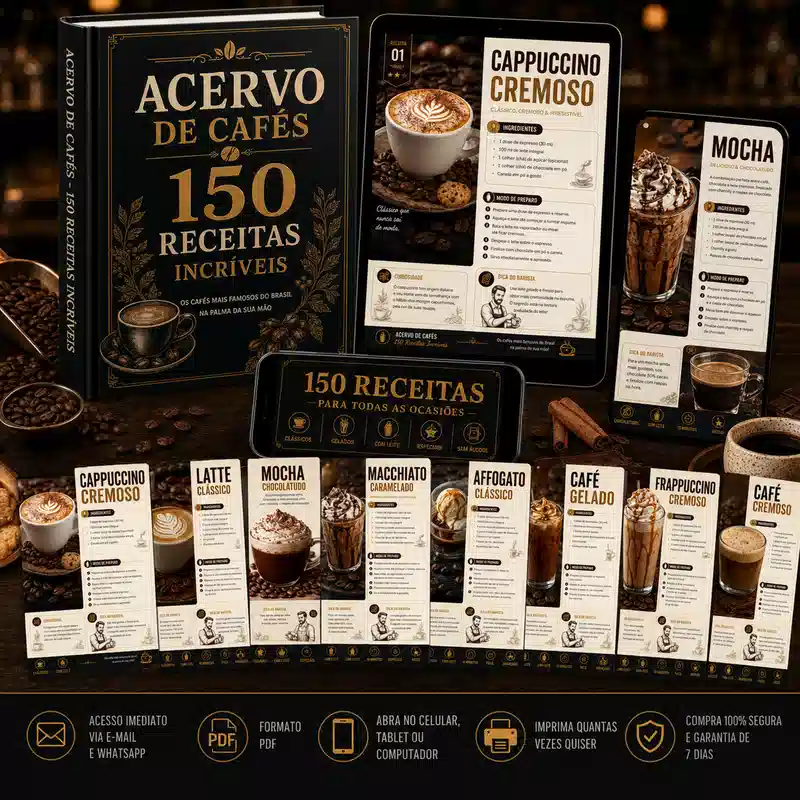 Mockup do Acervo Premium de Cafés