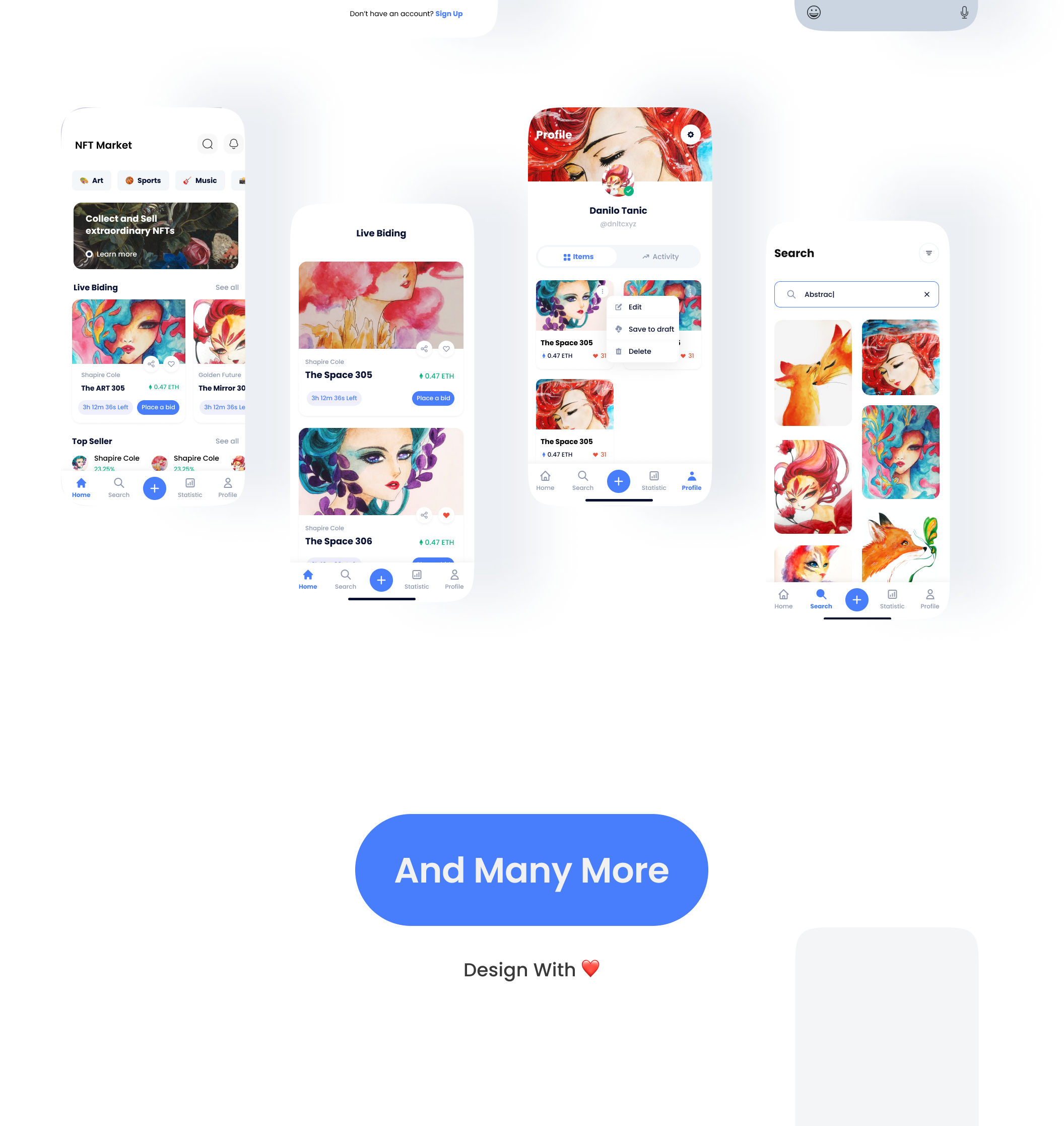 NFTAS - NFT Market Flutter App UI KIT