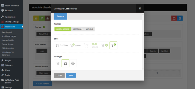 Cart-Settings