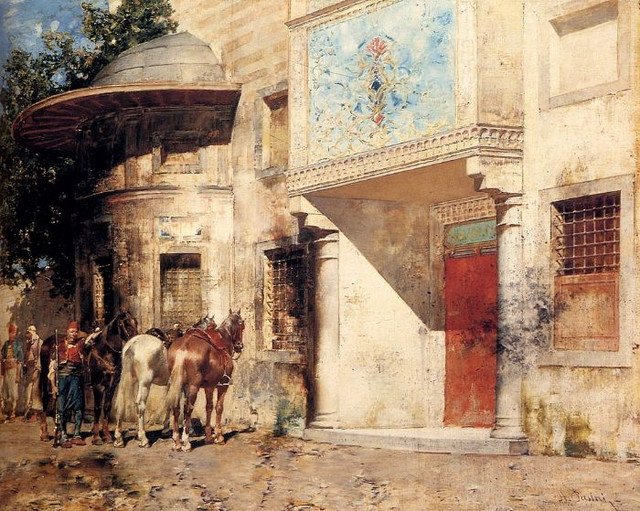 Alberto-Pasini-Outside-The-Mosque