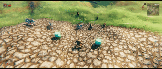 A tameable collecting food supplied by a Feed Barrel