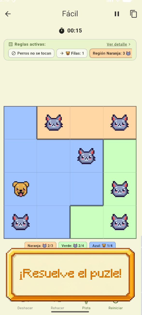 Tablero de juego de PocketPaws