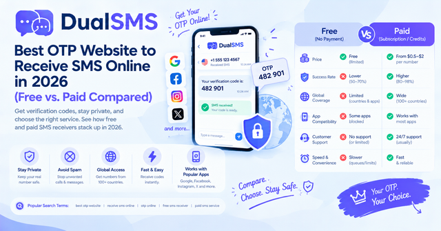 OTP Website: Free vs Paid Options to Receive SMS (2026)