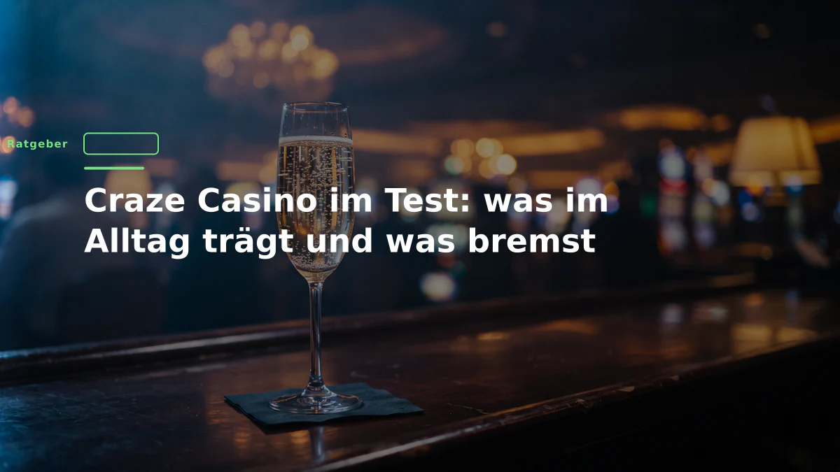 Craze Casino im Test: was im Alltag trägt und was bremst