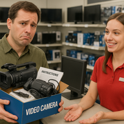 Customer Returns Video Camera at Store