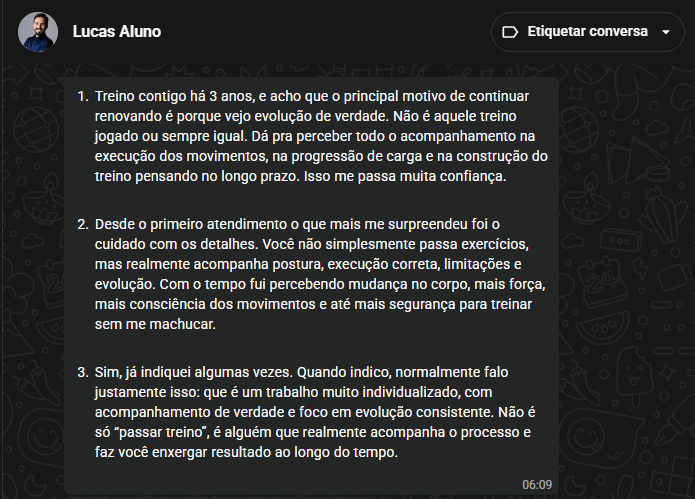 Depoimento Lucas — Aluno há 3 anos