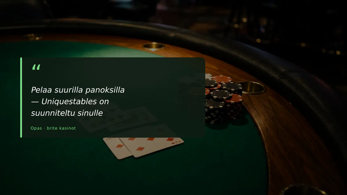Pelaa suurilla panoksilla — Uniquestables on suunniteltu sinulle
