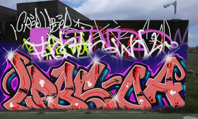 Graffiti artwork by LPBER