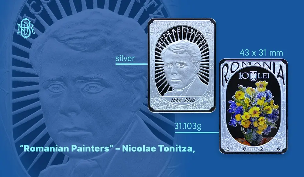 BNR lansează monedă din argint dedicată pictorului Nicolae Tonitza