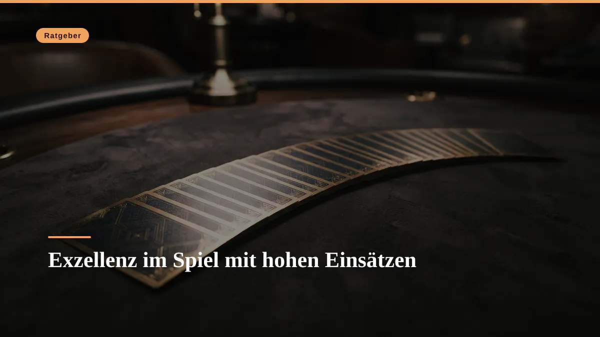 Exzellenz im Spiel mit hohen Einsätzen
