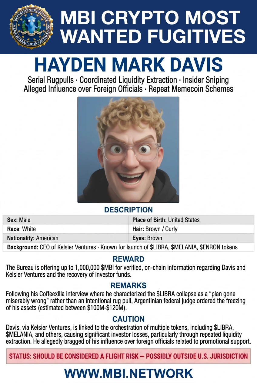 Hayden Mark Davis Wanted Poster