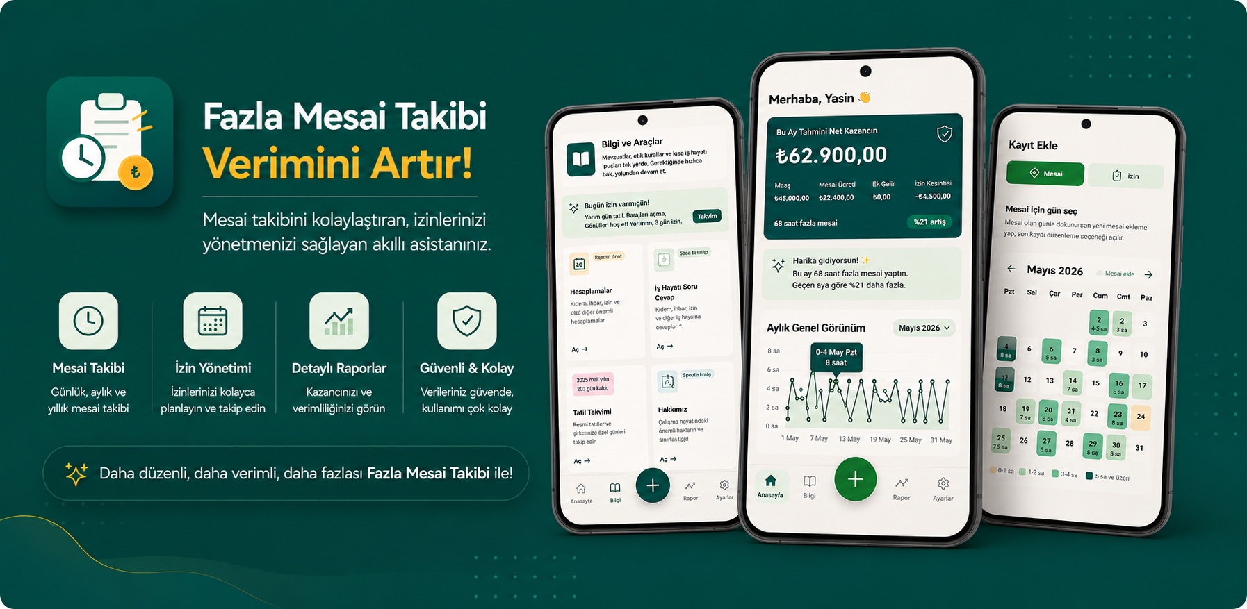 Fazla Mesai Takibi hero görseli