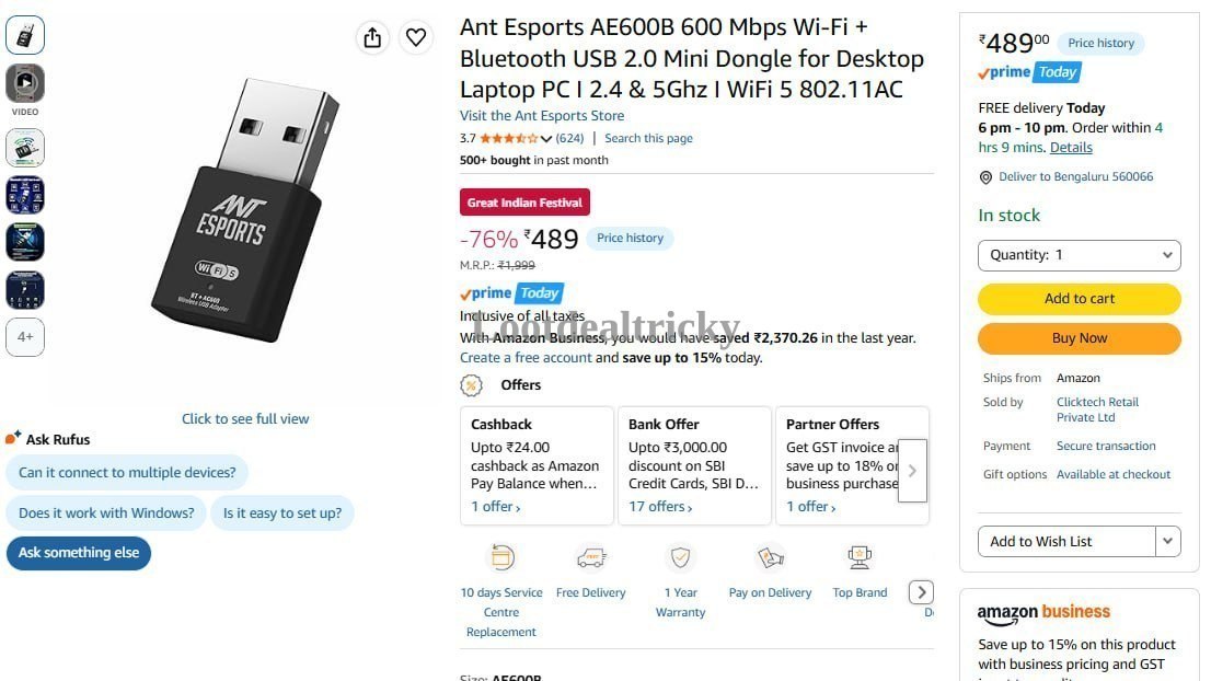 Ant Esports Ae600b – Just ₹489 | Lowest Price Deal