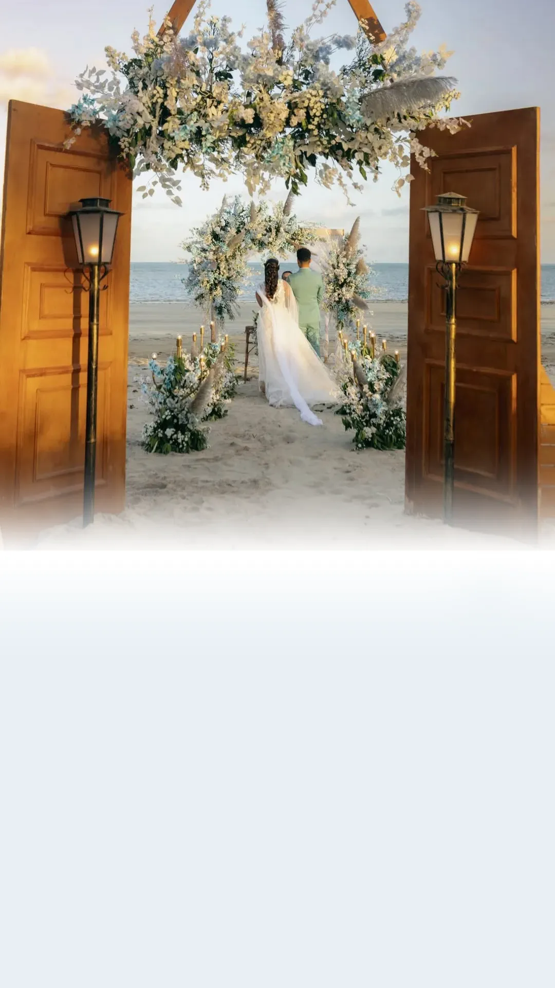 Casamento intimista de elopement wedding na beira da praia de Alagoas