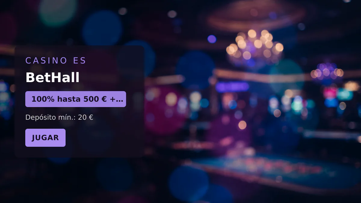 BetHall casino &mdash; bono de bienvenida 100% hasta 500 &euro; + 50 FS, pagos: Visa, Mastercard, Skrill, Neteller, Revolut