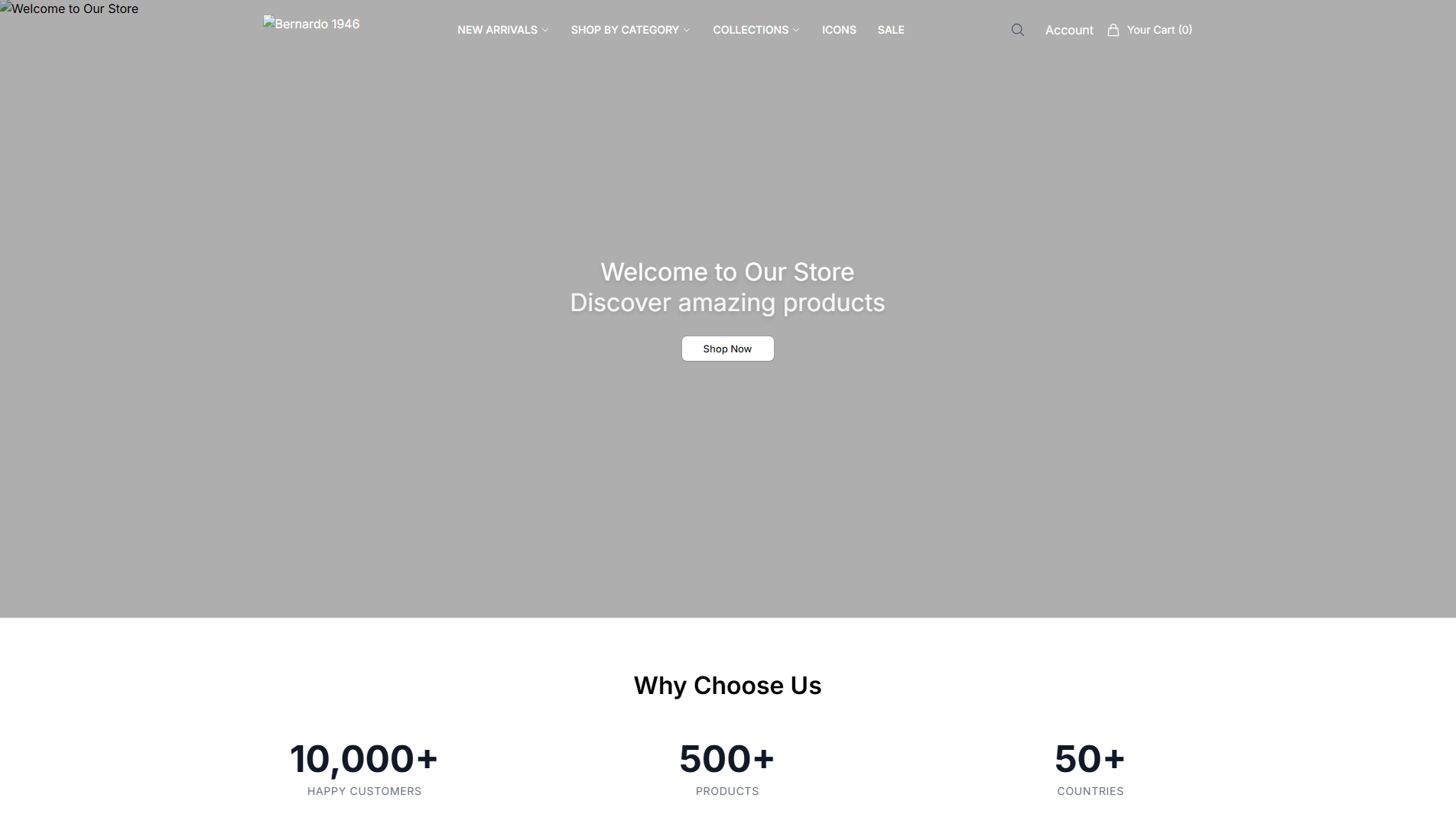 Stored capture of bernardostore.shop