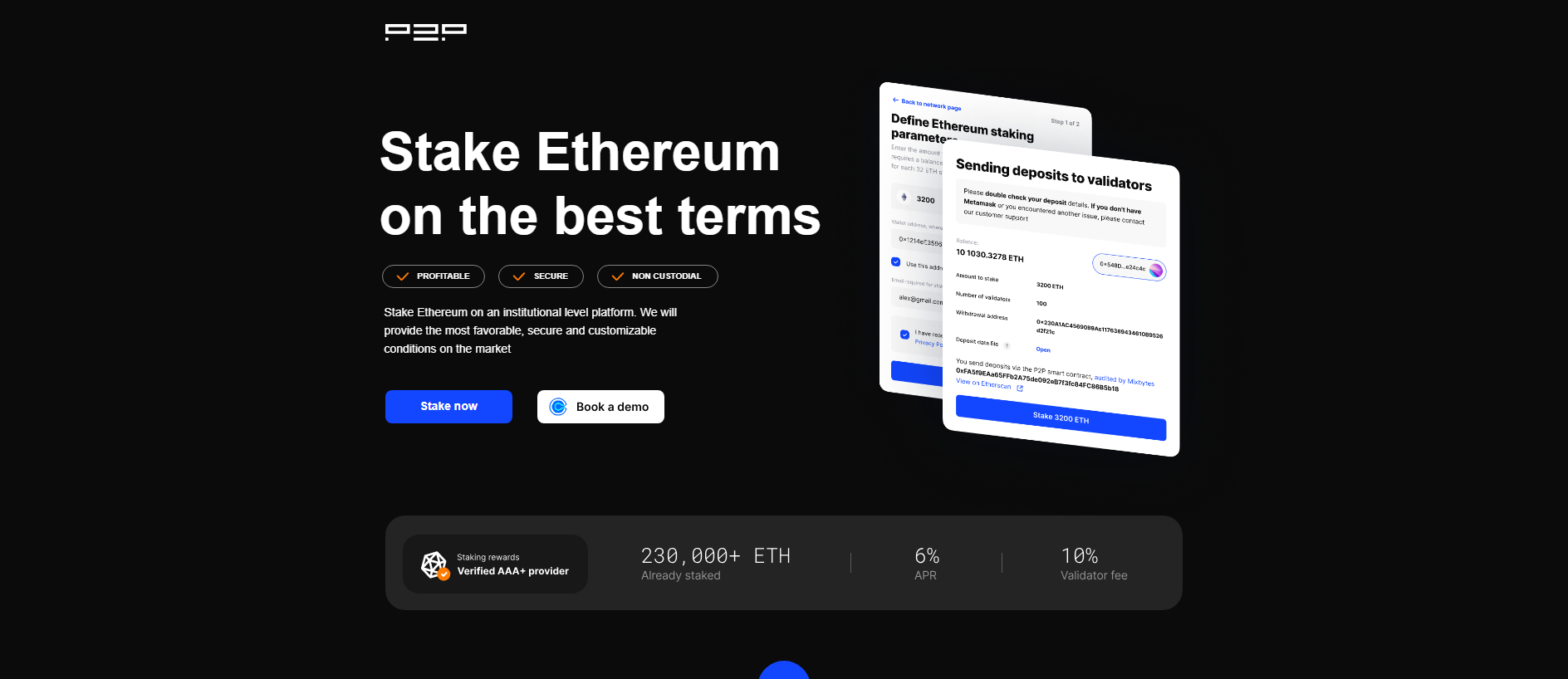 Screenshot of eth-staking-lp-dev.pages.dev