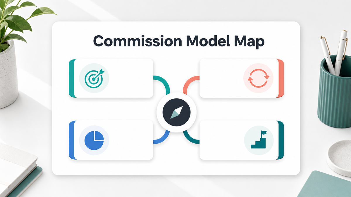 Commission model map for niche affiliate examples