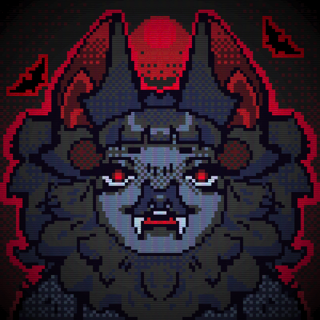 pixel bust