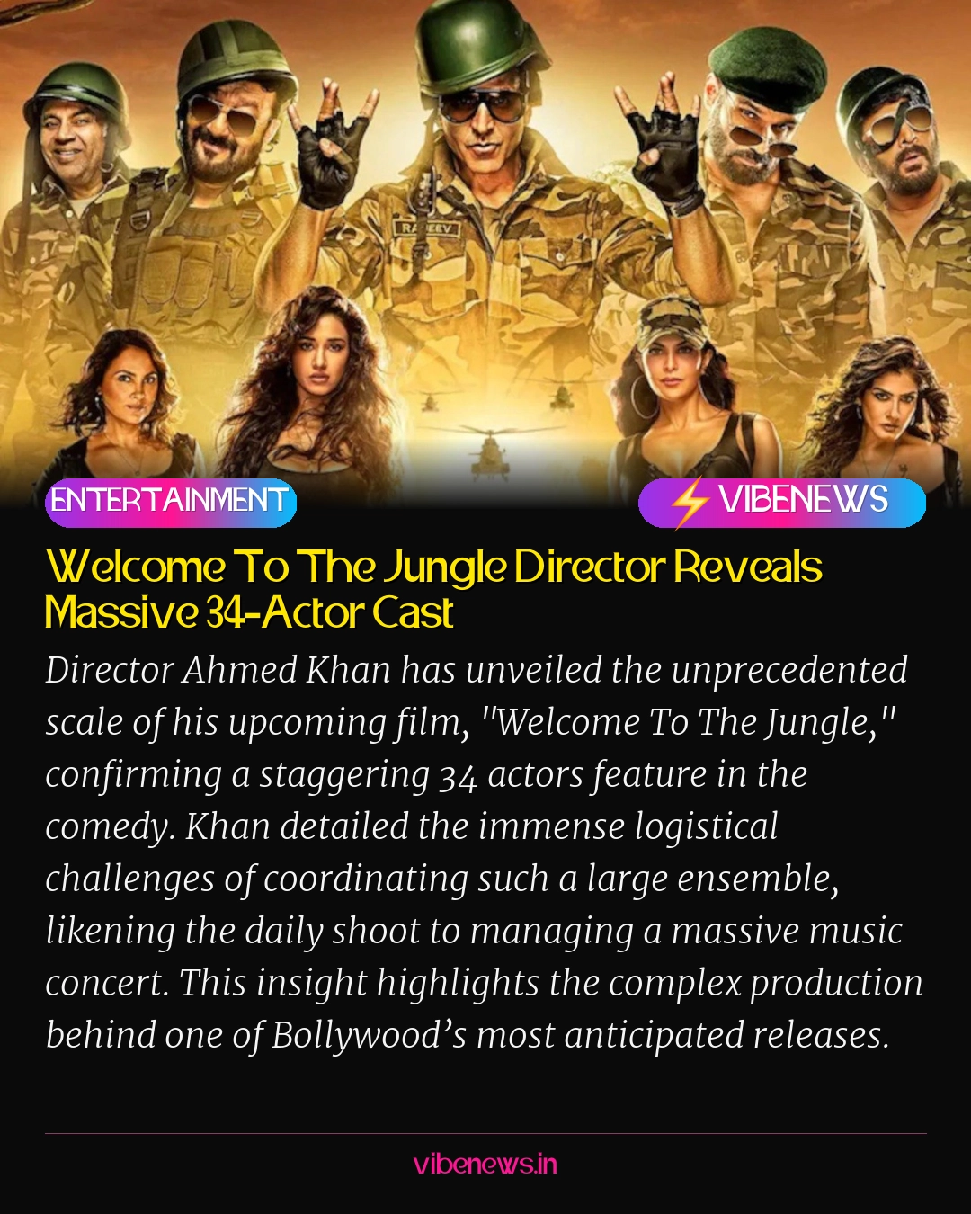Welcome To The Jungle Director Reveals Massive 34-Actor Cast