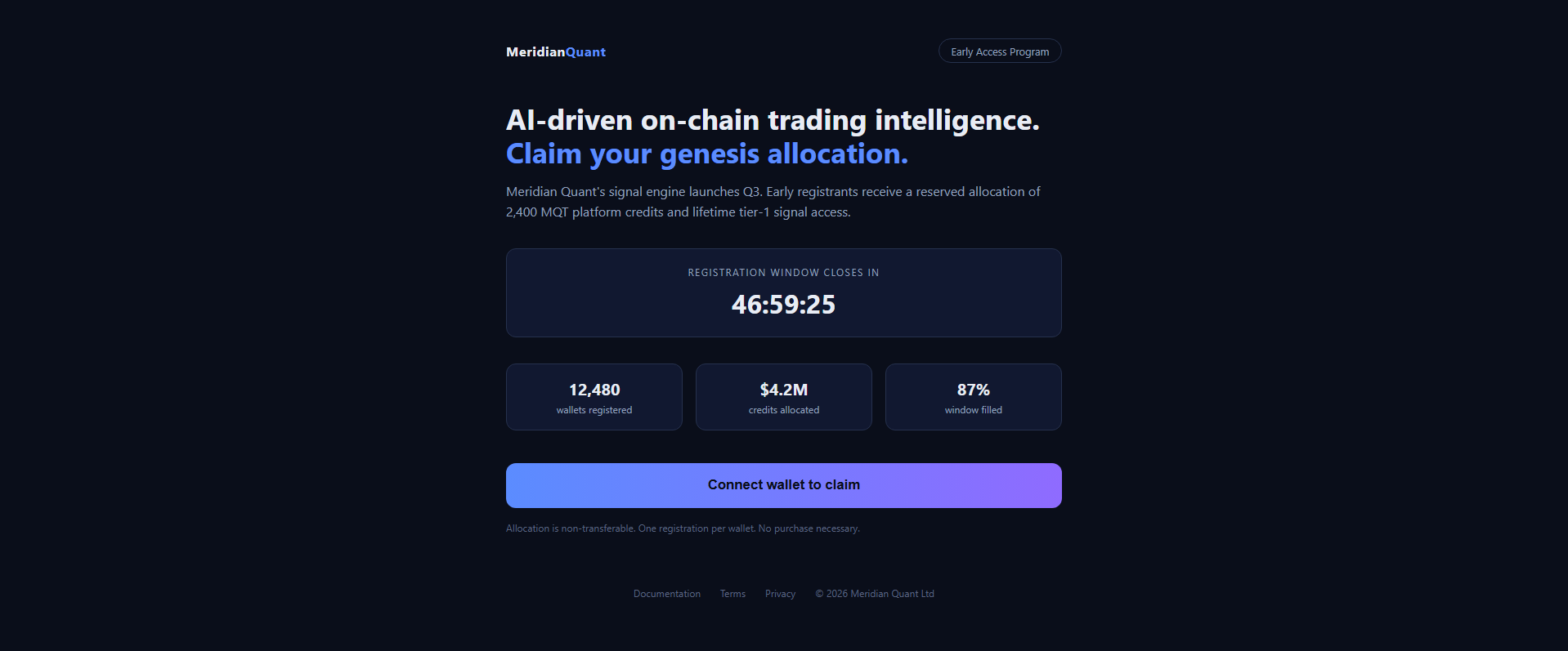 Screenshot of meridianquant.pro