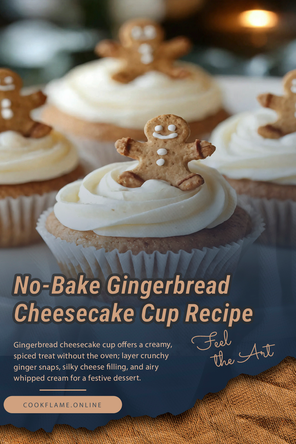 No-Bake Gingerbread Cheesecake Cup Recipe