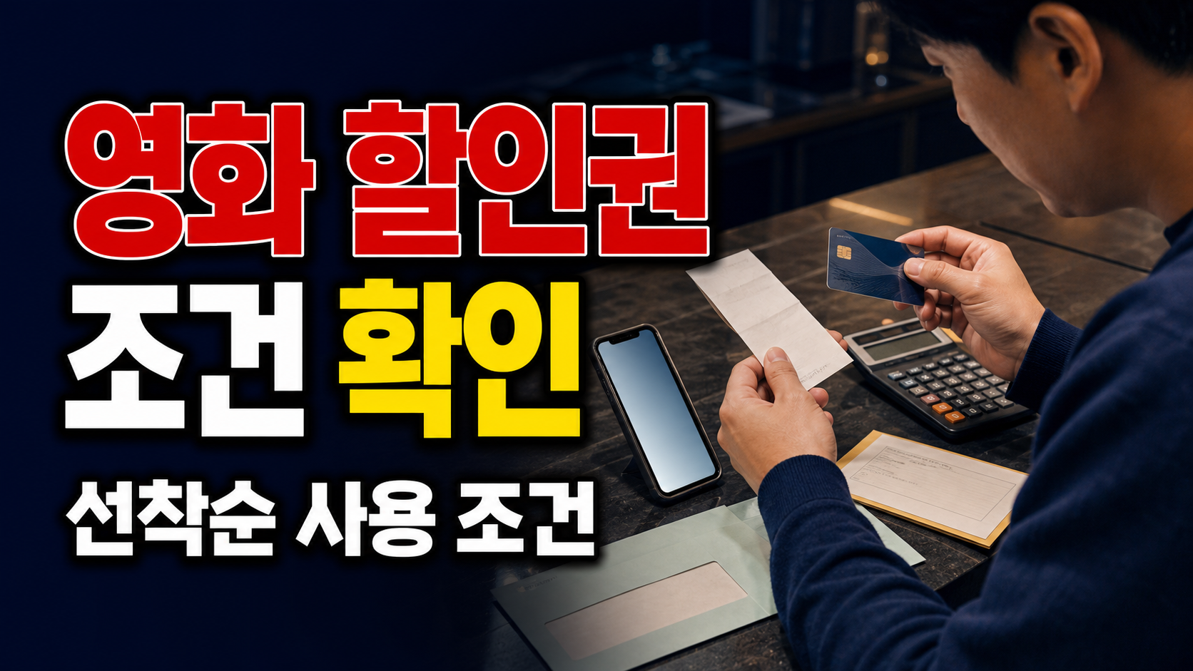 영화 6000원 할인권 자동 지급돼도 못 쓸 수 있다? 선착순 사용 조건 확인 관련 핵심 정보를 상징적으로 보여주는 썸네일 이미지