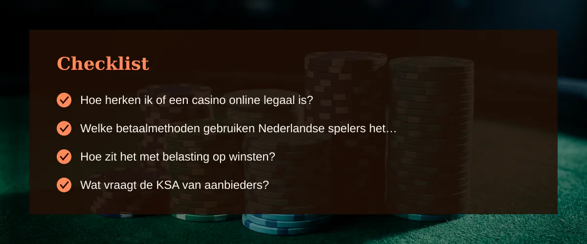 Casino online Nederland iDEAL: hoe werkt dat voor mij? — Checklist